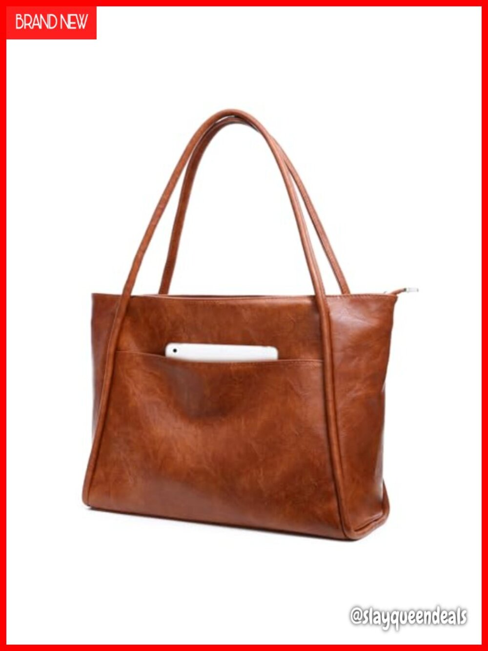 Vegan Leather Tote Bag for Women Large Work Purse Handbag